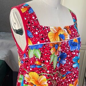 Flower cotton dress, cotton sleeveless dress, summer dress, 3XL, made in Turkey